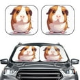 thumbnail image 2 of Balery Cartoon Guinea Pig Parasol para parabrisas de coche de 2 piezas | Parasol plegable para parabrisas delantero de coche para la mayoría de sedanes-Small, 2 of 6