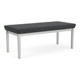 thumbnail image 1 of Lenox Steel Reception Waiting Room 2-Seat Bench / Silver Steel / Dark Gray, 1 of 5