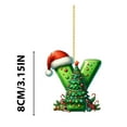 thumbnail image 4 of Christmas Letter Pendant Set, 2D Acrylic Alphabet Ornaments 26 English Letter Christmas Tree Hanging Decorations For Holiday Party Family Gathering Gift Personalized Home Décor, 4 of 4