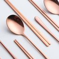 thumbnail image 3 of Chopsticks Spoon Set, 4 Color Reusable Metal Stainless Steel Korean Chopstix Spoon Set Christmas Gift, 3 of 5