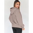thumbnail image 6 of Womens Zip Up Hoodies Oversized Sweatshirts Fall School Fashion Outfits Casual Jackets Winter Clothes Brown XL, 6 of 7