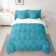 thumbnail image 3 of Feelyou Vintage Western Damask Twin Bedding Sets 7-Piece for Women, Boho Flower Floral Bedding Comforter Set, Hippie Mandala Theme Reversible Sheet Sets, Luxury Bedroom Decor, 3 of 8