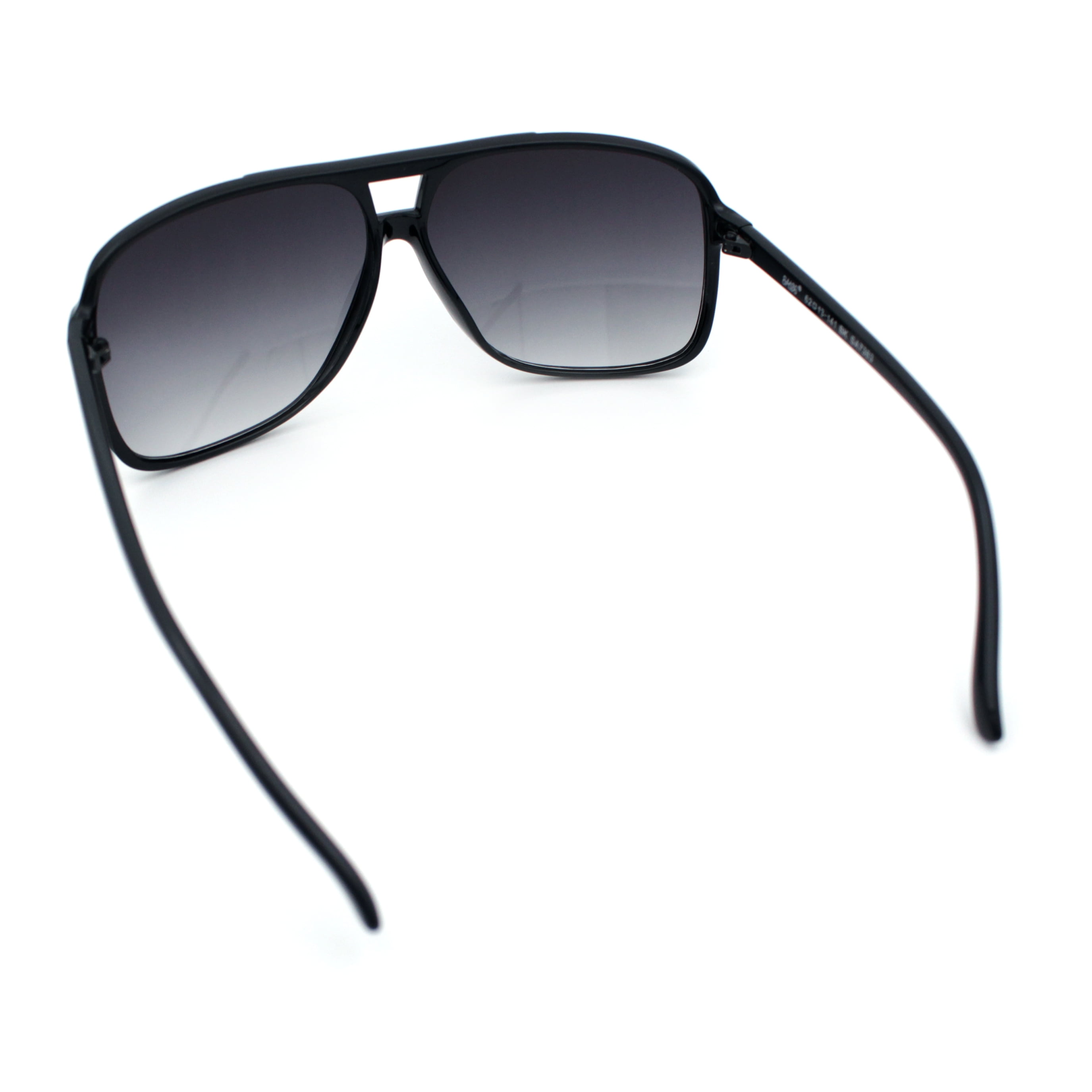 SA106 Oversize Large Thin Plastic Racer Mens Sport Sunglasses Black Smoke