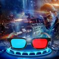 thumbnail image 5 of Red Blue 3D Glasses Brand New Black Frame Glasses Family Activity For View Anaglyphic, 5 of 5