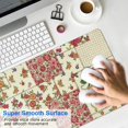 thumbnail image 4 of Long Mouse Pads for Desk,Pioneer Flower Floral Print Pattern Desk Mats on Top Of Desks, Desk Mouse Pad Extra Large with 3mm Non-Slip Base and Stitched Edge for Gaming,Office,Work,Home 31.5"x11.8", 4 of 6