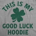 thumbnail image 2 of This Is My Good Luck Hoodie Unisex Hoodie Funny Sarcastic St Patricks Day Hooded Sweatshirt, 2 of 8