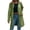 Army Green women waterproof rain jacket a1, variant on Tusihei Women Long Waterproof Rain Jacket Lightweight Hooded Button Down Casual Cover Up Coat for Spring Fall Outdoor Travel, Navy XL