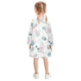 thumbnail image 3 of Girls' long-sleeved dress Flamingo Girls' A-line dress with ribbed cuffs Soft and comfortable, 3 of 6