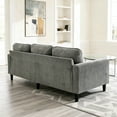 thumbnail image 3 of 78" Convertible Sectional Sofa, Modern L Shaped 3 Seat Couch with Reversible Storage Chaise for Small Space,Living Room,Apartment,light grey, 3 of 8