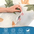 thumbnail image 5 of Yayeee Kitchen Curtains Tier Set of 2 Light Filtering 57"x24" Over Sink Window Panels, Green Autumn Leaves, 5 of 7