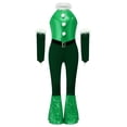 thumbnail image 3 of iiniim Girls Christmas Dance Performance Kids Xmas Party Show Jumpsuit Leotard  with Arm Sleeve Green 12, 3 of 7