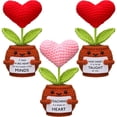 thumbnail image 1 of Muñecas con forma de corazón de ganchillo Wavwave, regalos de agradecimiento para profesores, 15 cm, 1 of 6