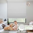 thumbnail image 4 of MiLin No Drill Cordless Cellular Shades Color-Matched No Tools Cellular Shades Honeycomb Design Blinds Shades for Window Room Office (Blackout White, 45 3/4" W X 48" H), 4 of 5