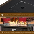 thumbnail image 5 of Homrest 44in Outdoor Propane Gas Fire Pit Table, 50,000 BTU with Glass Wind Guard, Brown PE Rattan, 5 of 11