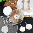 thumbnail image 3 of 24 colgantes tallados de concha natural de agua dulce, 4 estilos, con forma de concha grande, colgantes blancos, conchas naturales., 3 of 7