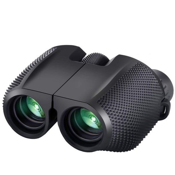 Timotech Binoculares Prisma 10x25 Zoom BAK4 con Enfoque Ajustable a Prueba de Agua para Senderismo, Campamento, Viajes, Caza, Conciertos | Binoculares para niños Profesional HD con Alta res