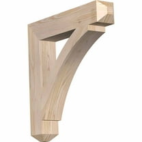 Ekena Millwork 3 1/2"W x 22"D x 22"H Thorton Craftsman Smooth Bracket, Douglas Fir