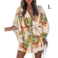 thumbnail image 5 of Robes à Lacets pour Femmes Été Jupe Élégante Décontractée Robe Courte à Nouer Robe Courte Fête Plage Maison Travail Type3 L, 5 of 5