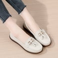 thumbnail image 6 of Women's Casual Loafers Slip On Leather Shoes Lightweight Casual Walking Shoes Female Moccasins Classic Penny Loafer Flats Boat Shoes, 6 of 9