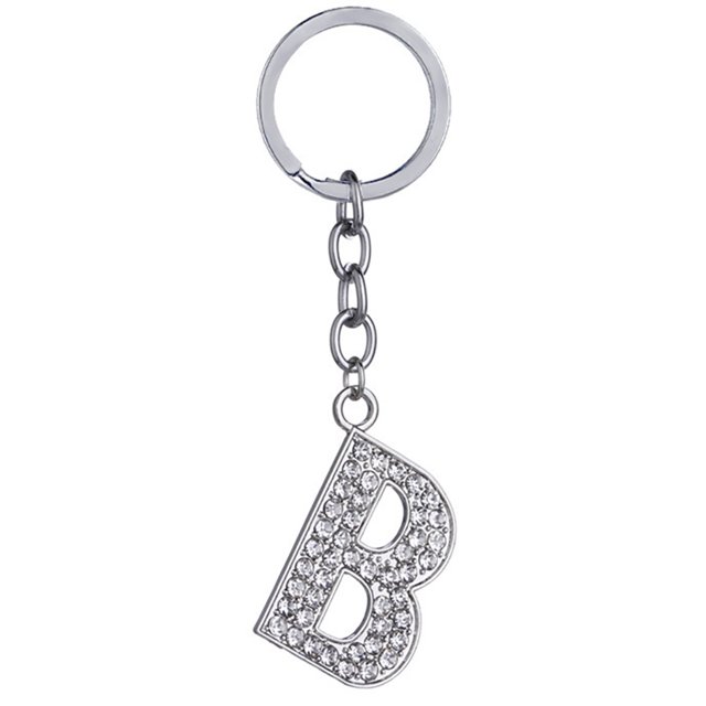 Porte-clés Design Strass A à Z Pendentif Porte-Clés pour Décoration de Sac à Main