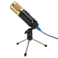 thumbnail image 1 of Micrófono de condensador USB estable con trípode de escritorio, alta sensibilidad y ángulo ajustable para PC, 1 of 10