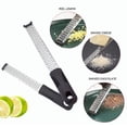 thumbnail image 3 of Stainless Steel Cheese Grater with Long Handle, Kitchen Citrus Zester for Lemon Parmesan Vegetables, 3 of 5