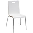 thumbnail image 3 of KFI Studios Mode Round 3.5' Dining Table Set, Crisp Linen, 4 White Jive Chairs, 3 of 3