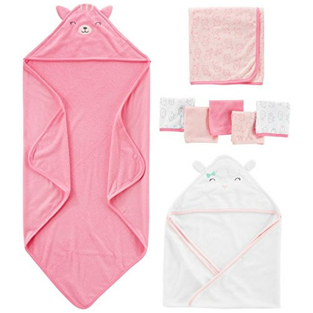 Simple Joys by Carter's Baby Girls' 8Piece Towel and Washcloth Set