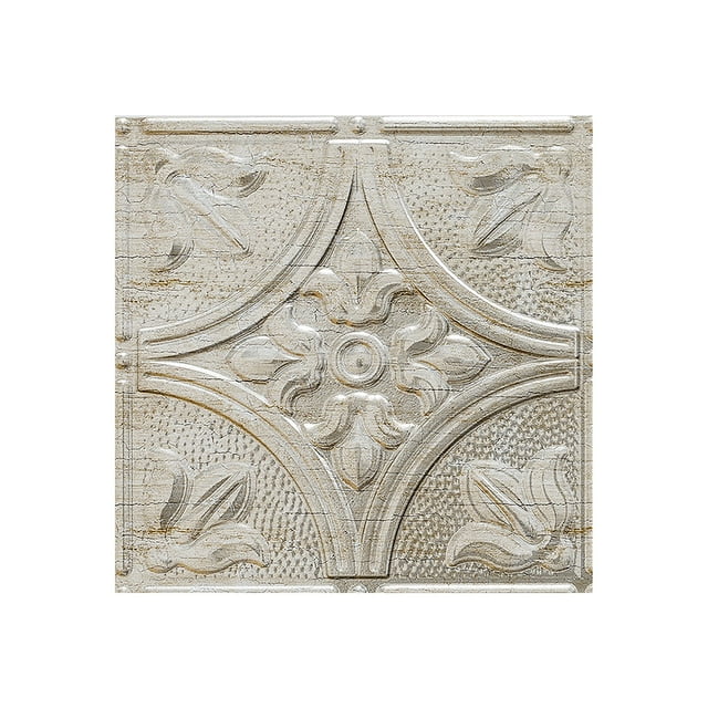 Fasade Easy Installation Traditional 2 Vintage Metal Glue Up Ceiling Tile/ Ceiling Panel (12" X 12" Sample)
