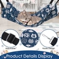 thumbnail image 3 of shuaien 2 Pieces Cat Hammock for Cage Hanging Reversible, Cat Perch with Adjustable Straps, Soft Breathable Cat Window Bed, Double Sides Pet Hammock Suitable for Kitty Puppy Ferret (M, Cat) ﻿, 3 of 7