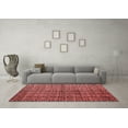 thumbnail image 3 of Ahgly Company Indoor Round Abstract Red Modern Area Rugs, 3' Round, 3 of 4