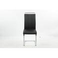 thumbnail image 5 of Chaises de salle à manger Aerys Max en PU noir (ensemble de 4), 5 of 5
