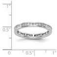 thumbnail image 5 of 14K White Gold Ring Band Eternity Diamond Square Polished 2ct Princess Channel Set , Size 8, 5 of 5