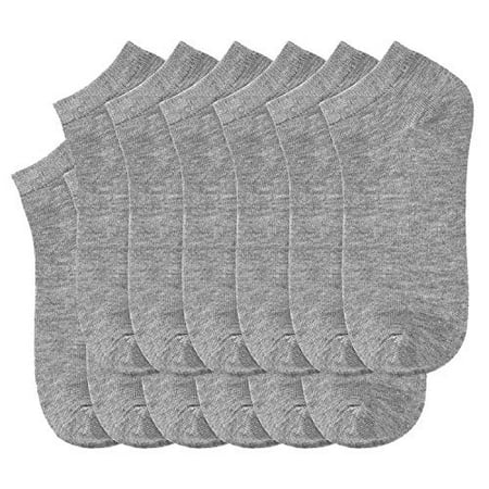 

12 Pairs - Women s Socks - Ankle Cut Low Cut No Show Footie Casual Girls (Gray Size 9-11)