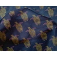 thumbnail image 4 of oneOone Silk Tabby Fabric Turtle Block Printed Craft Fabric BTY 42 Inch Wide, 4 of 4