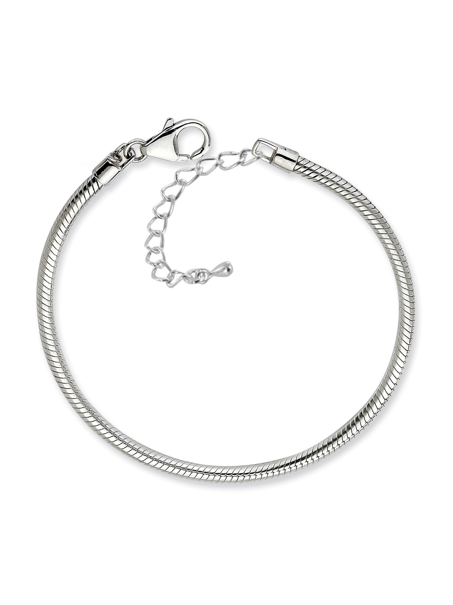 West Coast Jewelry Sterling Silver Snake Anklet 9 Inch