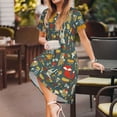 thumbnail image 3 of Balery Cute Animal Forest Vestidos sueltos de manga corta para mujer, vestidos de verano 2025, vestidos casuales de corte A con vuelo., 3 of 6