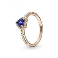 thumbnail image 2 of Pandora Sparkling Blue Elevated Heart Ring, 2 of 2