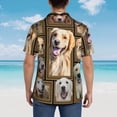 thumbnail image 6 of Golden Retriever Dog Hawaiian Shirts For Men, Summer Short-Sleeve Relaxed-Fit Button-Down Shirts 3x-Large, 6 of 9