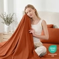 thumbnail image 2 of Sasttie Queen Size Sheets Set Brushed Microfiber, 4 Piece Sheet Set Upto 16 Inches Deep Pocket Bedding Sheets & Pillowcases - Burnt Orange, 2 of 8