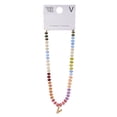 thumbnail image 4 of Time and Tru Goldtone Multicolored Bead Initial "V" Necklace, 4 of 6