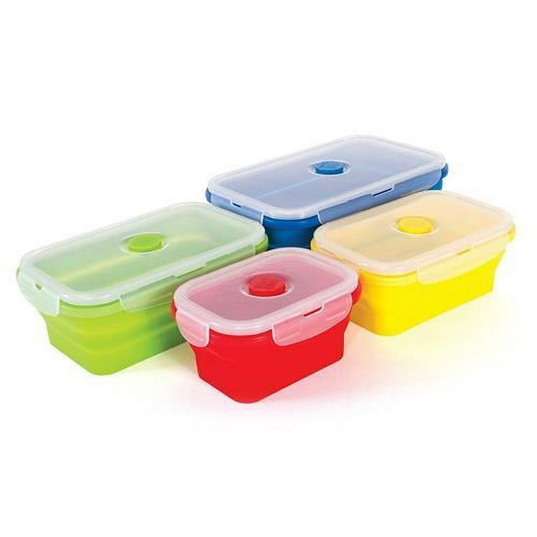 Silicone Food Storage Containers with Lids - 3 Pack Set 28Oz/800Ml