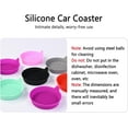thumbnail image 4 of 4-Pack Automotive Cup Holders Universal Car Cup Coaster Silicone Insulation Drink Mat Waterproof Non-Slip Sift-Proof Spill Holder Car Interior Accessories 4-Pack（Black）, 4 of 5