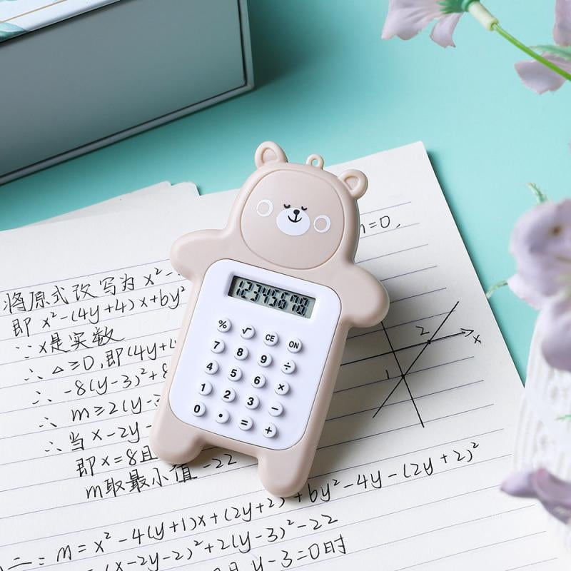 Cartoon Cute Bear Calculator Korean Fashion Mini Portable Small Pupil Computer Office Electronics Supplies