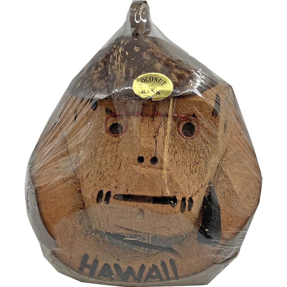 South Seas Native Treasures Real Coconut Monkey Money Bank