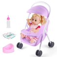 thumbnail image 2 of 160-Sound Interactive Baby Doll with Feeding & Potty Functions, Plus Sturdy Pink Plastic Play – Educational Pretend Play Set for Toddlers 0-3, Perfect Girls' Gift with 3 Bonus Accessories, 2 of 5