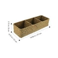 thumbnail image 2 of 1pc 3 Compartments Home Storage Box Sea Grass Woven Sundries Storage Case, 2 of 5