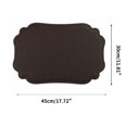 thumbnail image 2 of Unique Bargains 2 Pcs Rectangular Faux Leather Placemat Coffee Color, 2 of 5