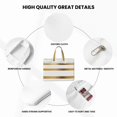 thumbnail image 6 of Handbag File Bag 15×10.6in Large Capacity Double Pocket Designed For Work Travel Travel Shopping Gold Stripe_3, 6 of 8