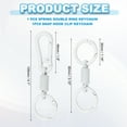 thumbnail image 2 of Uxcell Keychain Clips with O Rings, Quick Release Key Chain Rings Spring Double Ring Keychain Holder Spring Snap Hook Organizer for Car Keys, Backpack, Women, Man White, 2 of 7